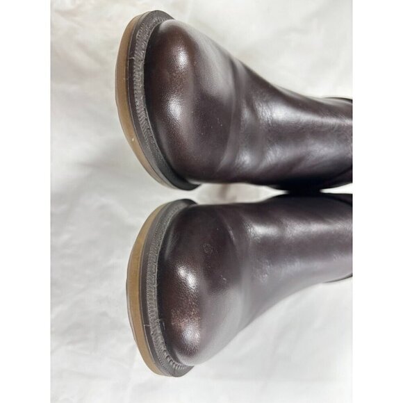 ECCO Saunter 65 Brown Leather Heeled Strap Zip Ankle Boots - Picture 7 of 13